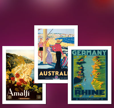 travel posters vintage winter