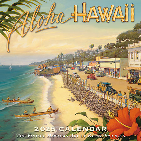 Aloha Hawaii - 2025 Wall Calendar - Vintage Hawaiian Art of Kerne ...