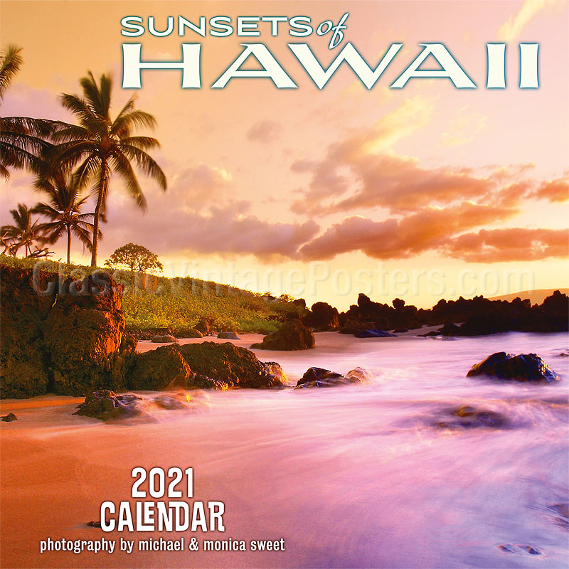 Sunsets of Hawaii 2021 Wall Calendar Photography by Michael