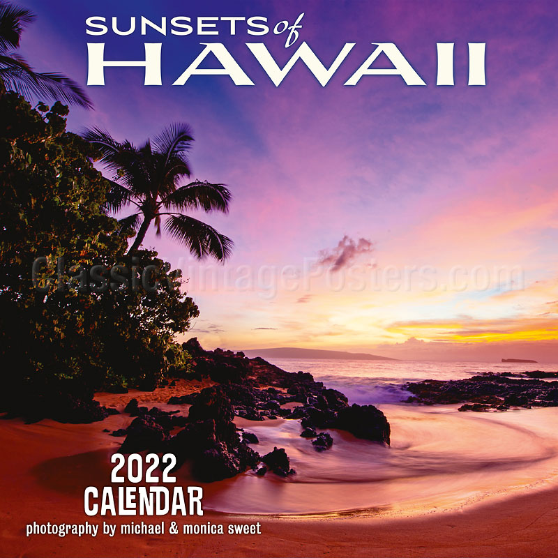 Hawaiian Sunsets - 2022 Wall Calendar - Photographs by Michael & Monica ...