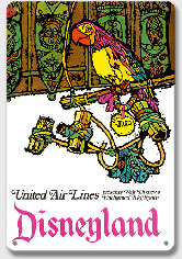 Disneyland -  José the Mexican Macaw - United Air Lines - Metal Sign Art