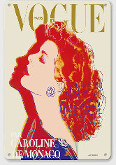 Fashion Magazine Paris - Princess Caroline of Monaco by Andy Warhol - Metal Sign Art