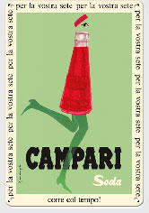 For Your Thirst (Per la Vostra Sete) - Campari Soda - c. 1950 - Metal Sign Art