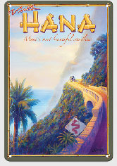 Visit Hana - Maui's Most Beautiful Coastline - Hawaii - Metal Sign Art